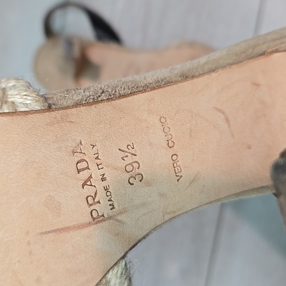 Prada Women Italy Heels Sandals Shoes Sz 39.5/8.5 - Picture 12 of 14
